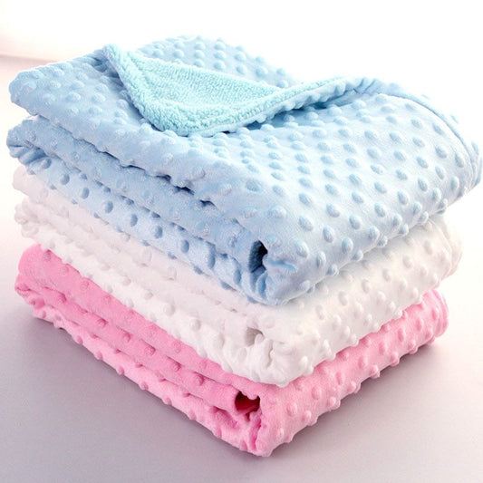 Plush Polar Dot Baby Blanket