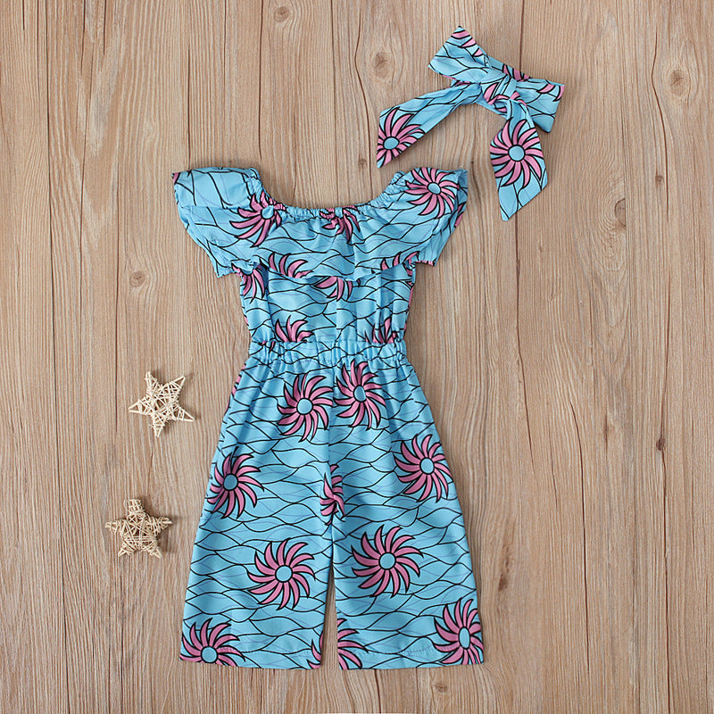Cute Toddler 2 Piece Jumpsuit/Headband