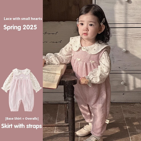 Baby Girl Cute Overalls Romper
