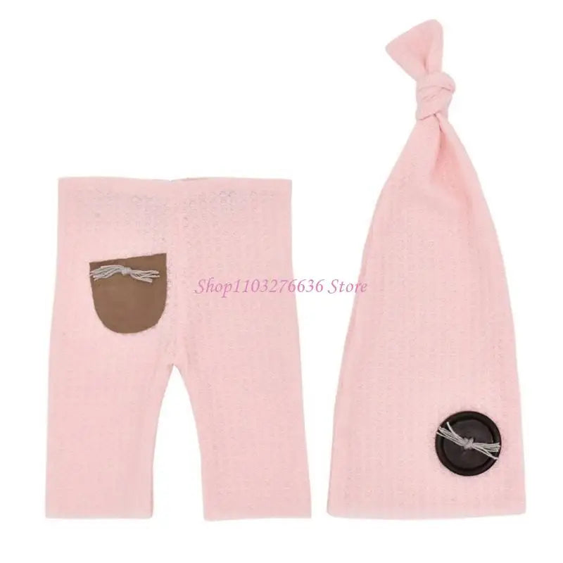 Soft Knitted Newborn Photography Prop Set