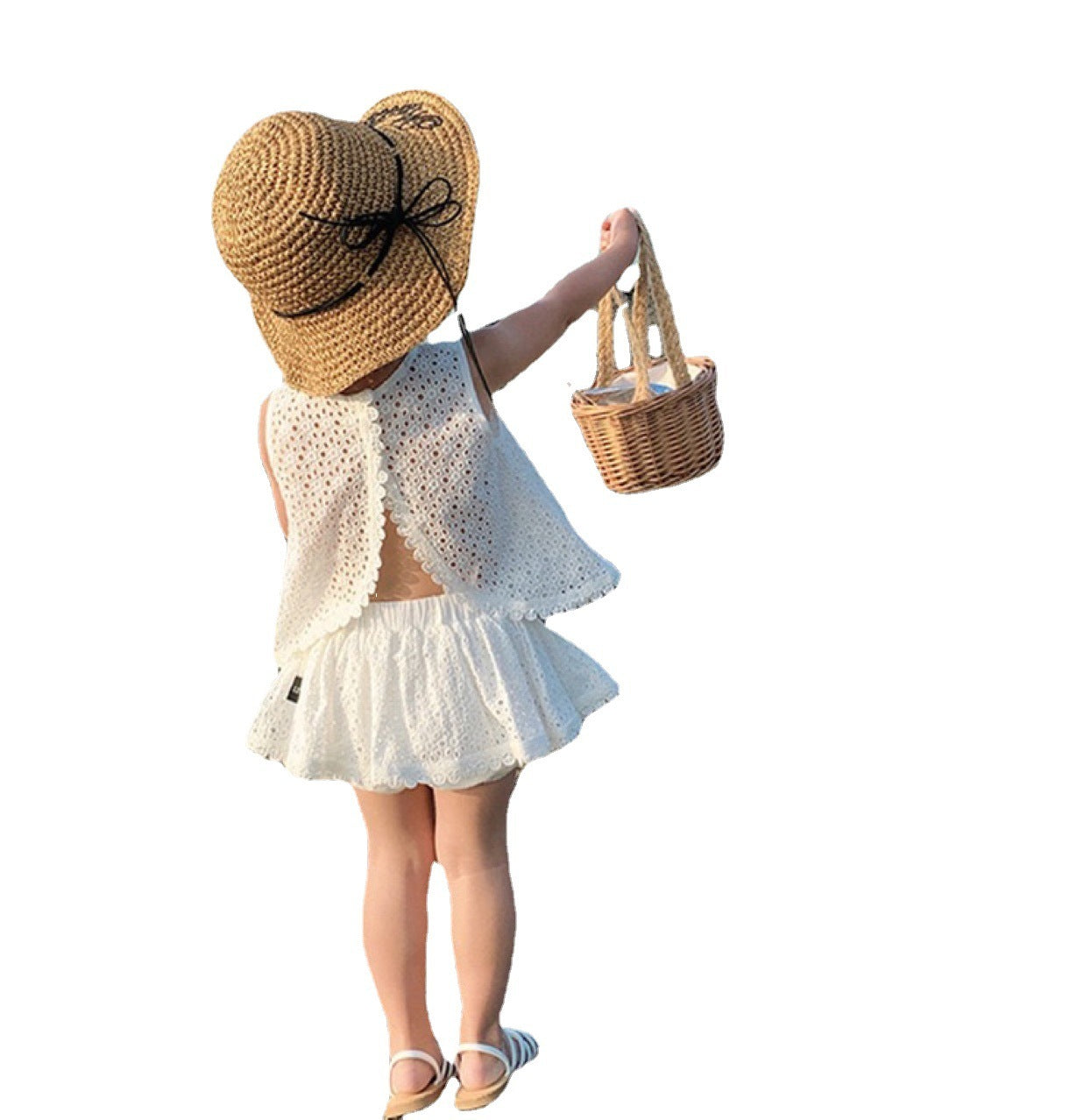 Girls' Two-piece Breathable Short-sleeved Set