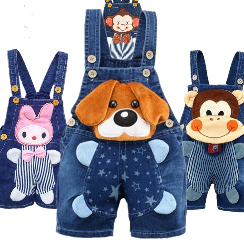Salopettes d'été en denim pour enfants