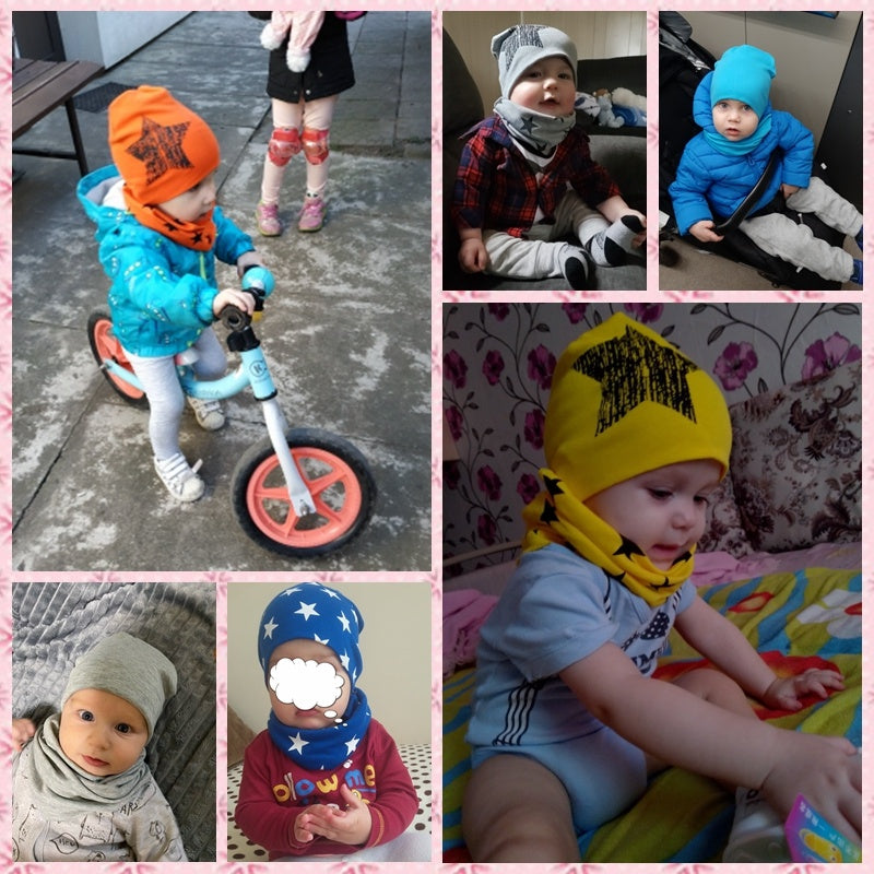 Soft Cotton Baby Hat And Scarf Set