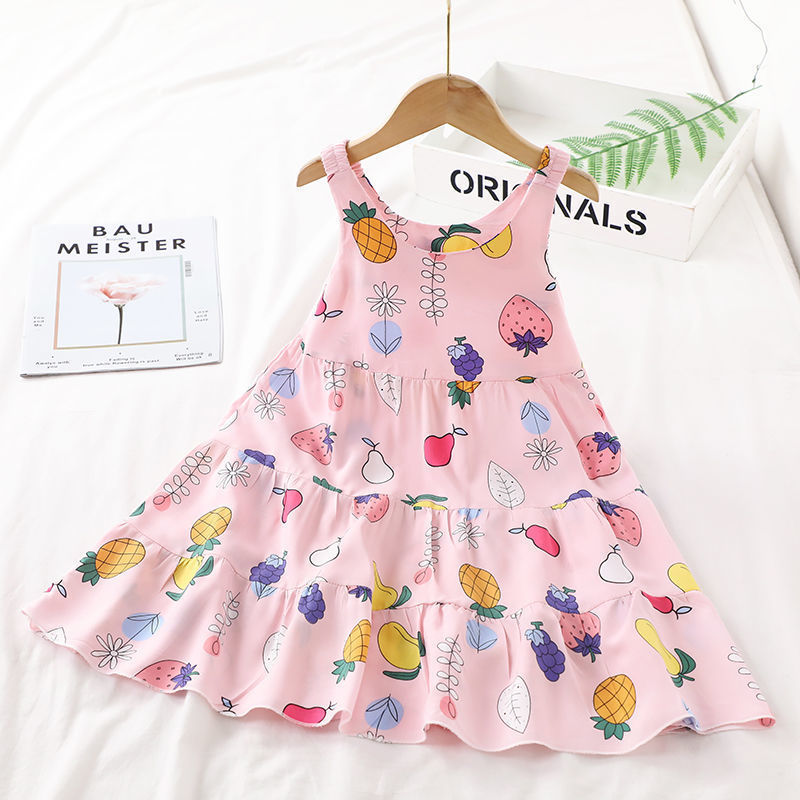 Summer Dress Girl Baby Suspender Skirt
