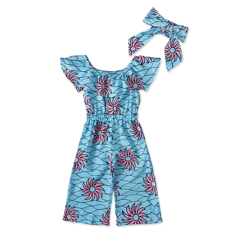 Cute Toddler 2 Piece Jumpsuit/Headband