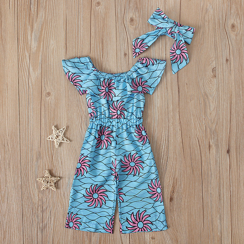 Cute Toddler 2 Piece Jumpsuit/Headband