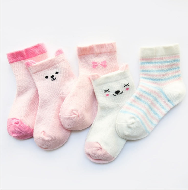 Lot de 5 paires de chaussettes en coton colorées