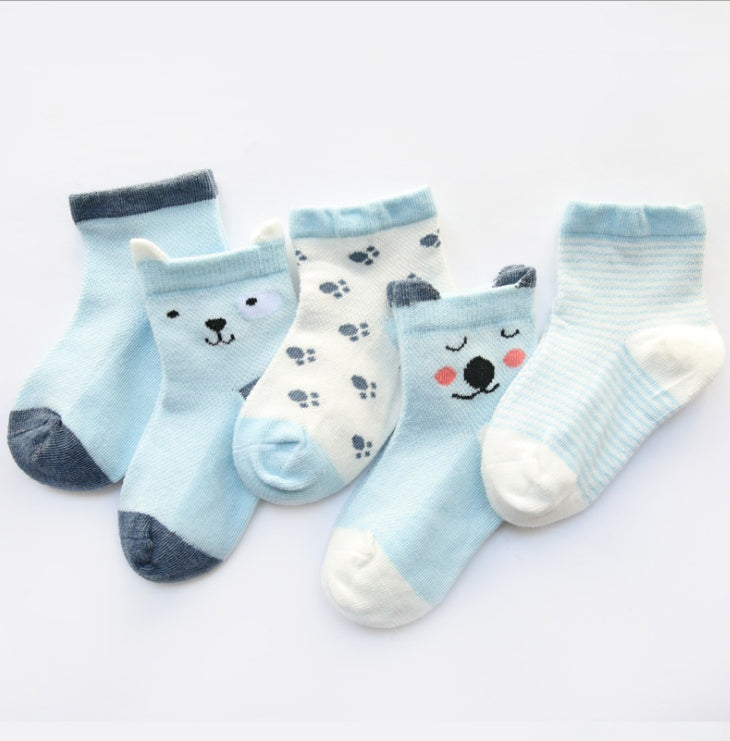 Lot de 5 paires de chaussettes en coton colorées