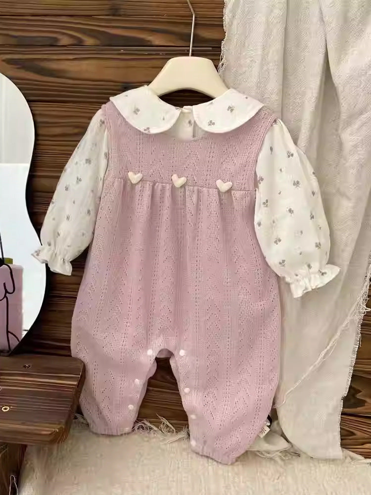 Baby Girl Cute Overalls Romper