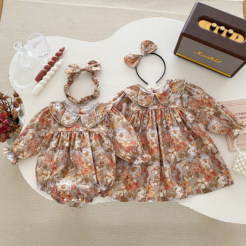 Baby Girl Doll Collar Lace Romper