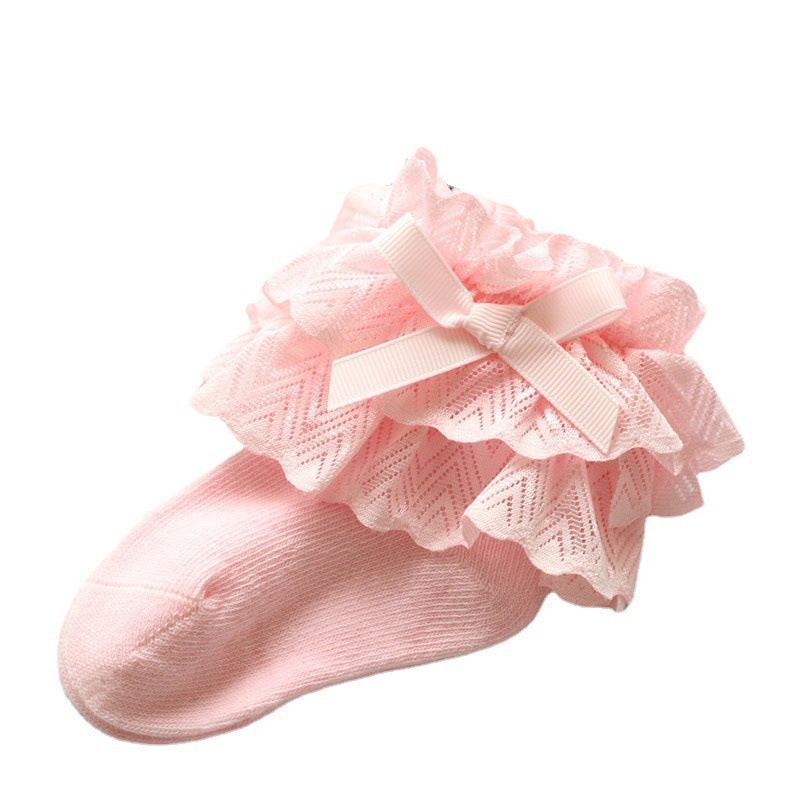 Chaussettes en dentelle de coton pour bébé