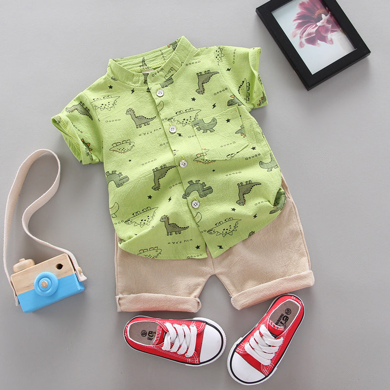 Premium Cotton Baby Short Sleeve Cartoon Set