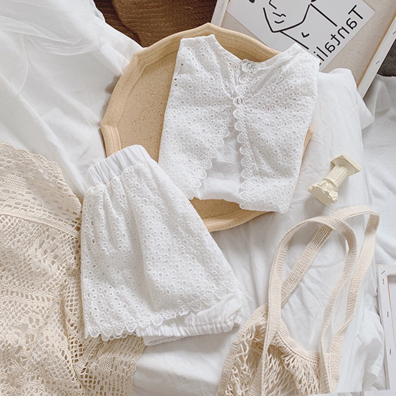 Girls' Two-piece Breathable Short-sleeved Set