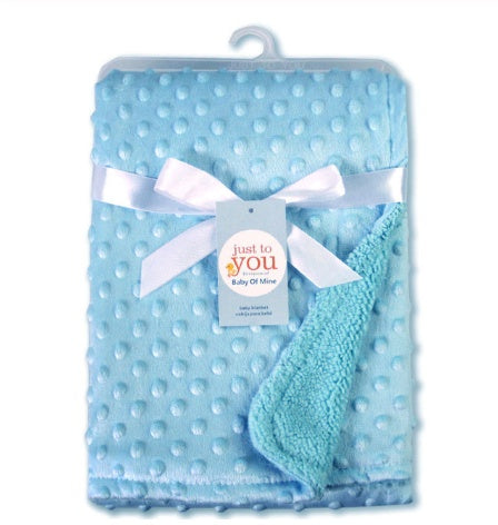 Plush Polar Dot Baby Blanket