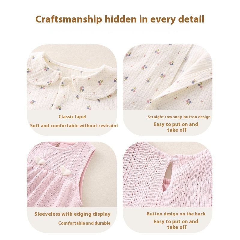 Baby Girl Cute Overalls Romper