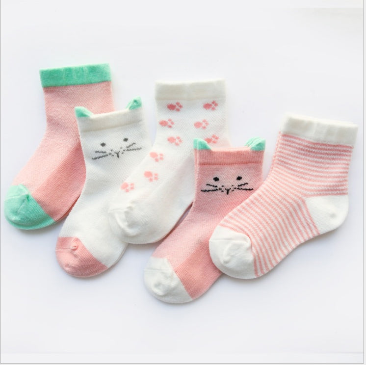 Lot de 5 paires de chaussettes en coton colorées