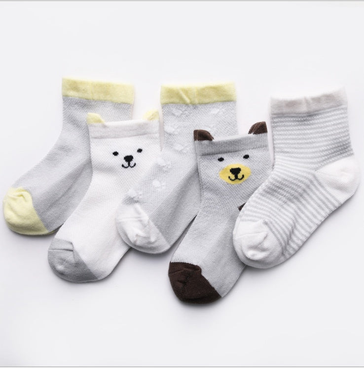 Lot de 5 paires de chaussettes en coton colorées