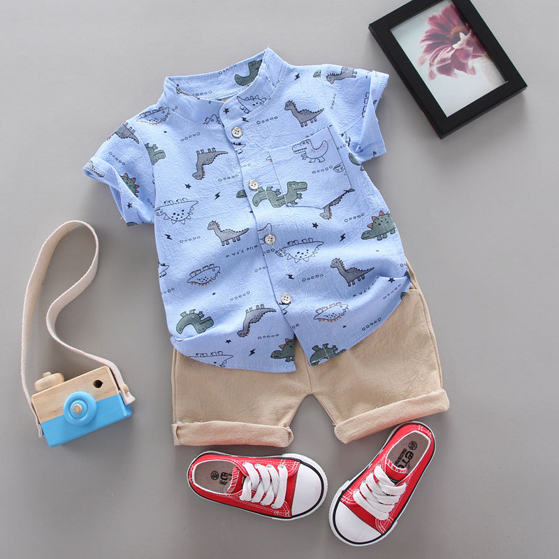 Premium Cotton Baby Short Sleeve Cartoon Set