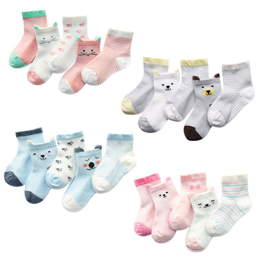 5 Pack Color Cotton Socks