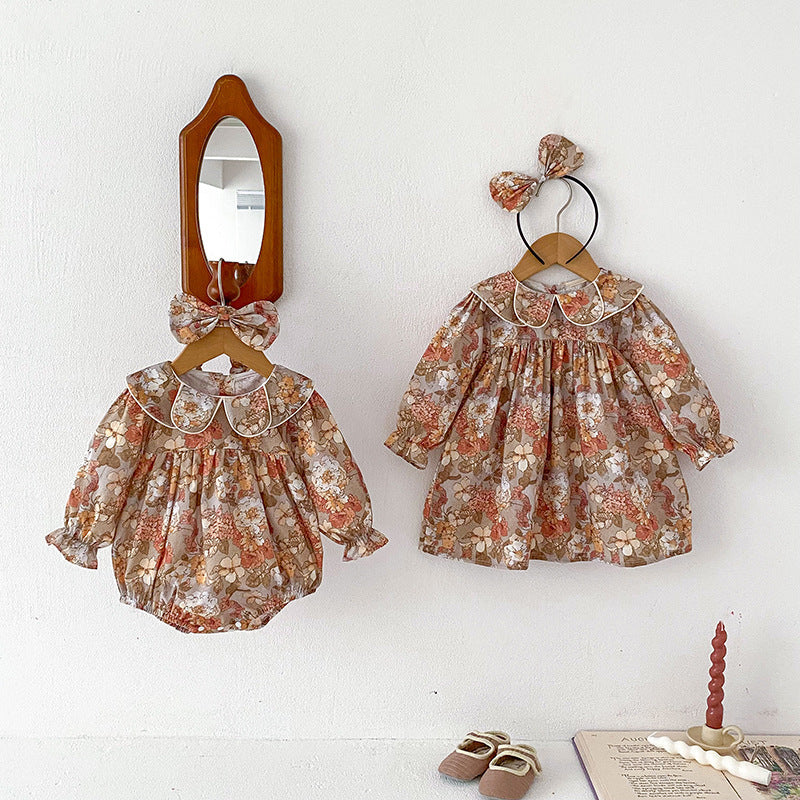 Baby Girl Doll Collar Lace Romper