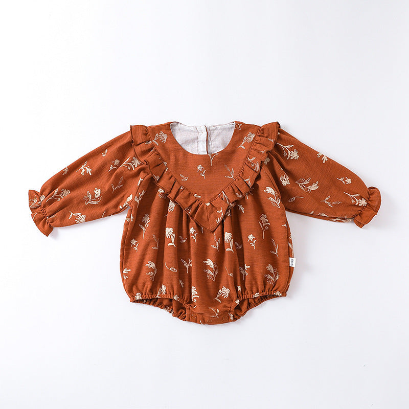 Baby Girl Floral Rompers Long Sleeve Jumpsuit