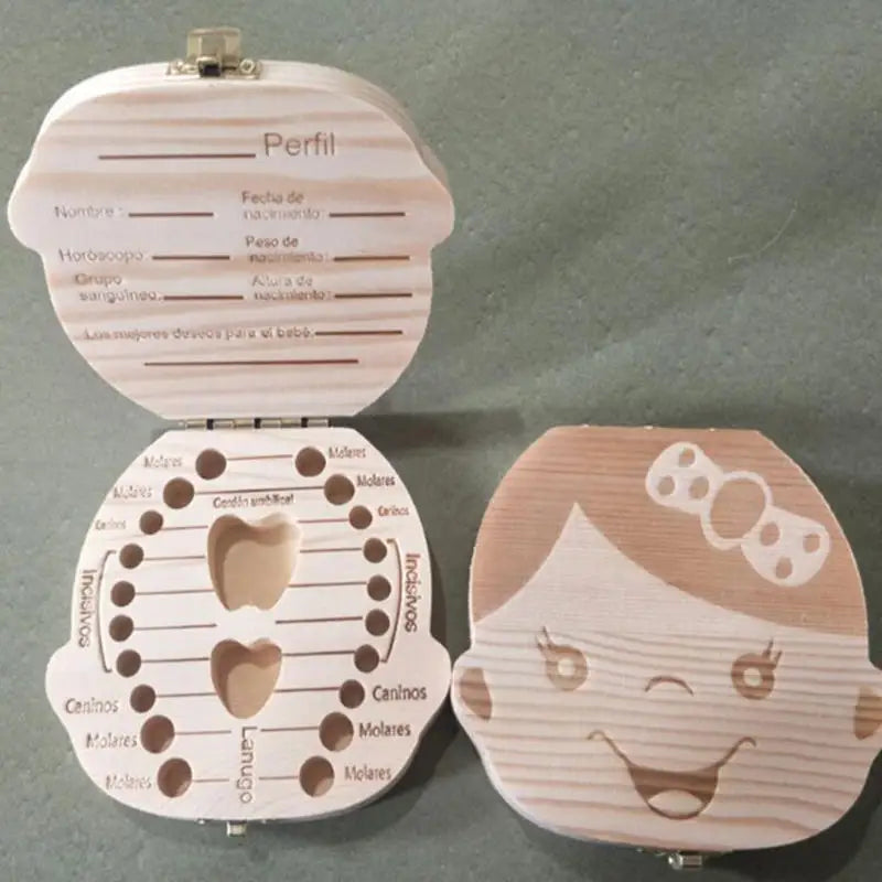 Baby Wooden Tooth Storage