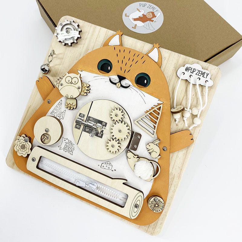 Educational Montessori Wooden Unlock Table