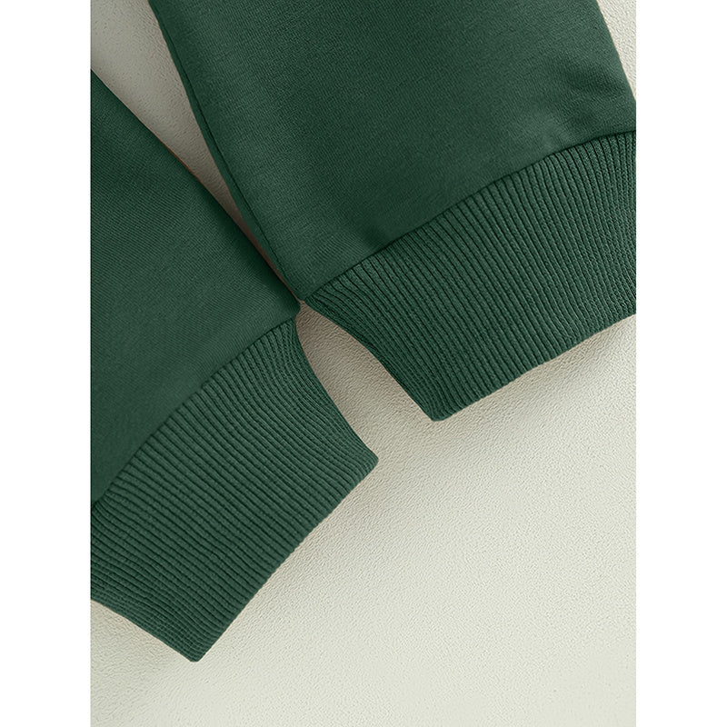 Boy Toddler Green Sweatshirt Set