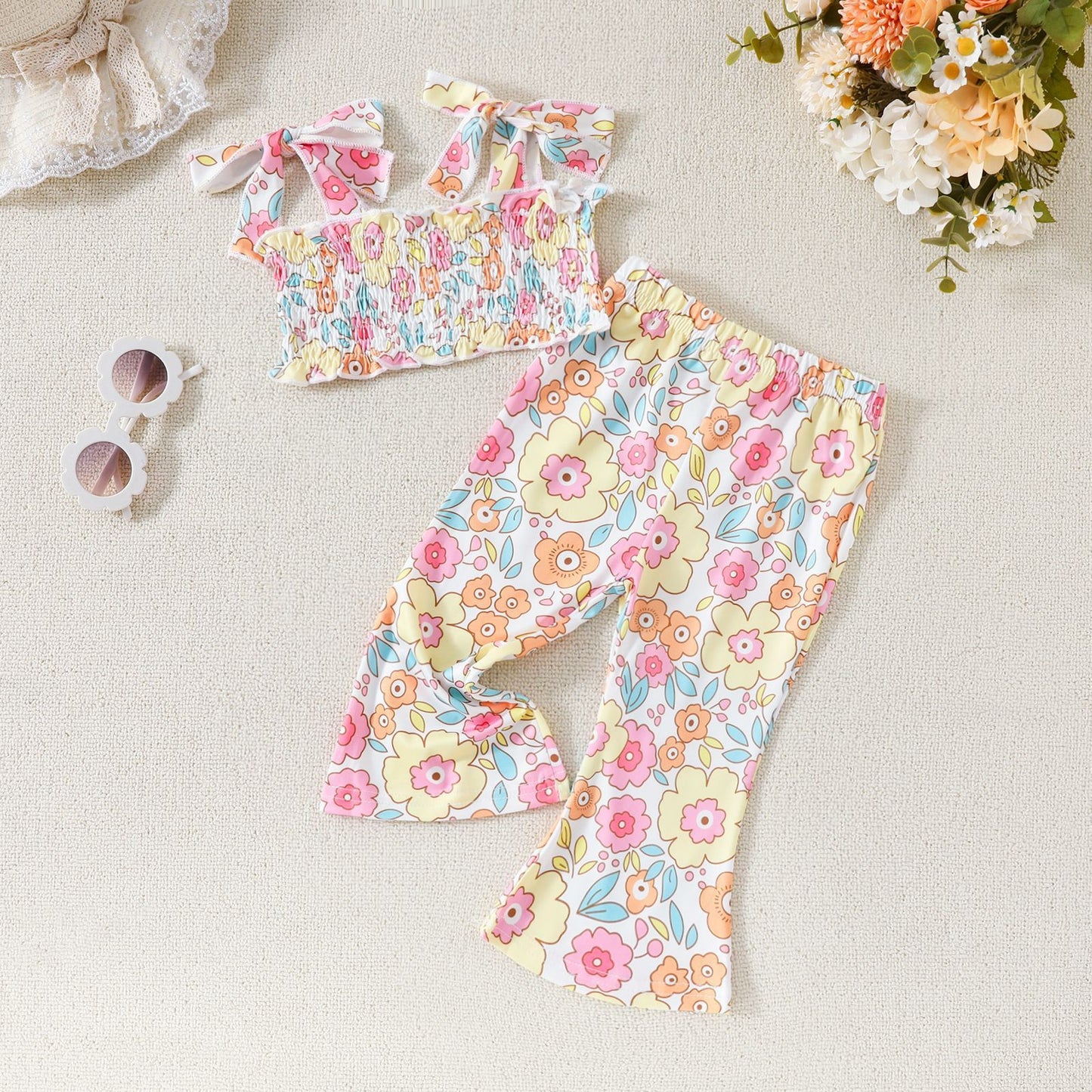 Girls Top And Trousers Two-piece Set