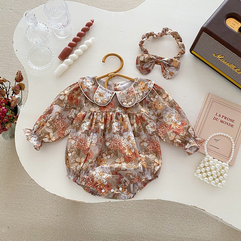 Baby Girl Doll Collar Lace Romper