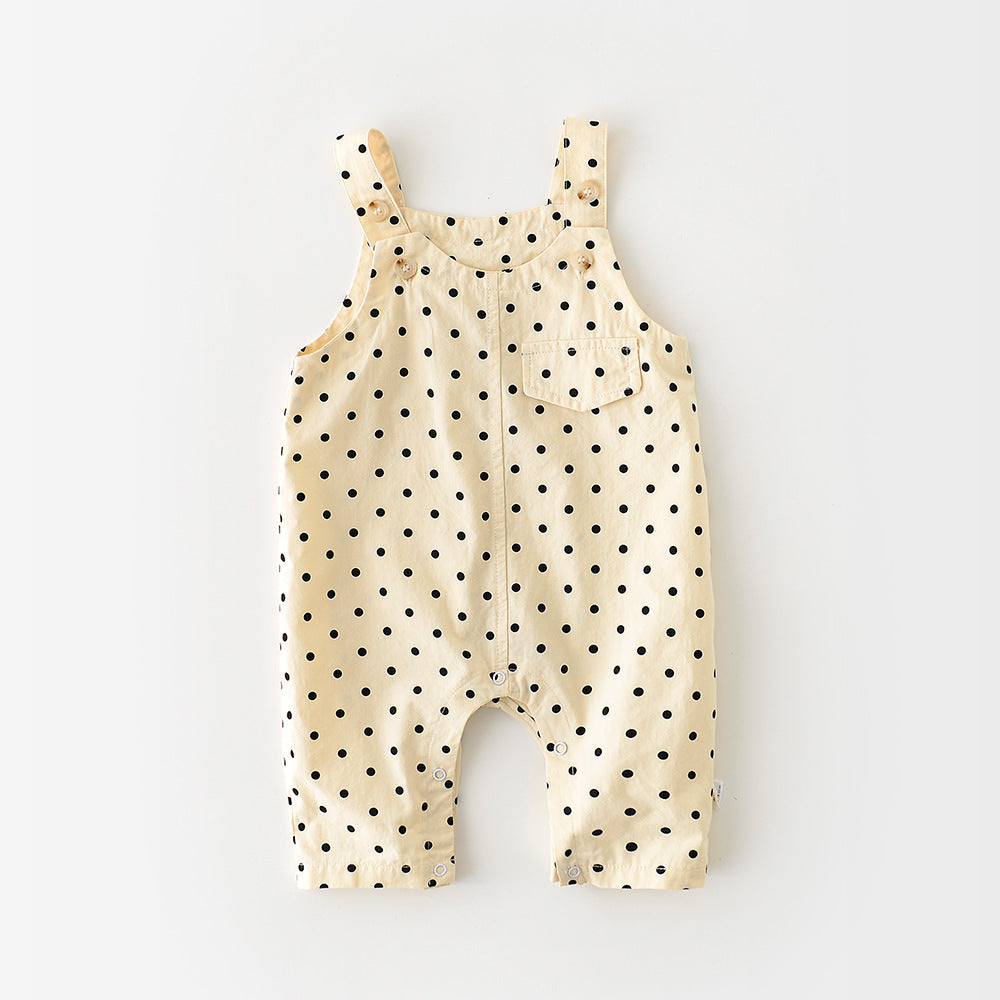 Baby Polka Dot Denim Overalls