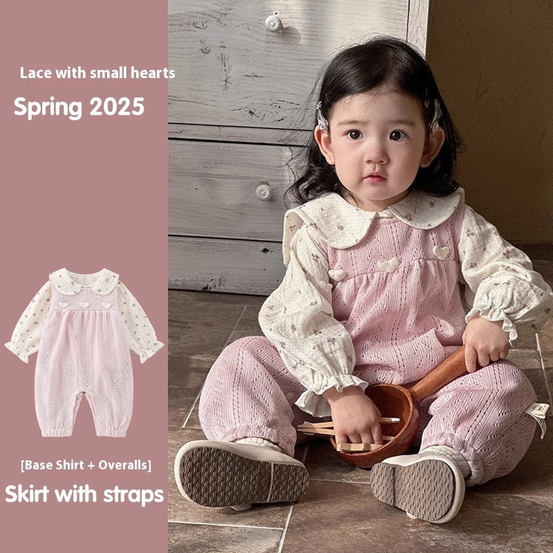 Baby Girl Cute Overalls Romper