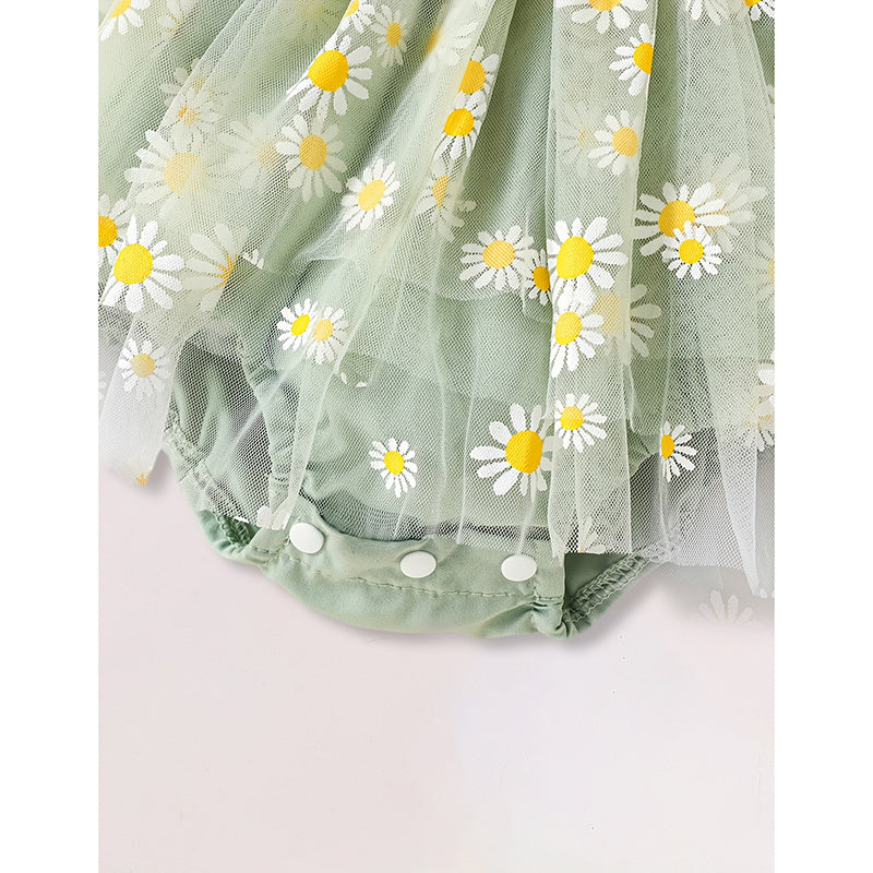 barboteuse fleurie pour nouveau-né fille