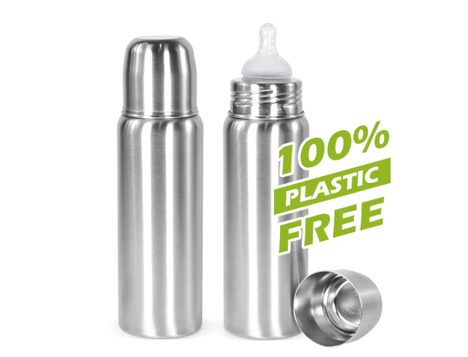 Biberon léger en acier inoxydable de qualité alimentaire