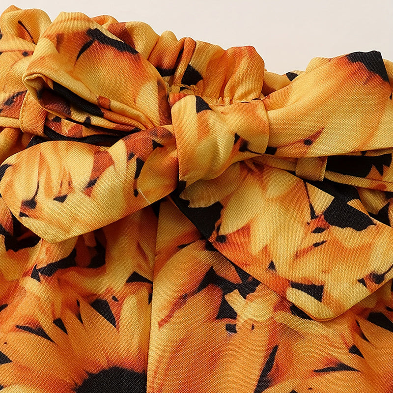 3pcs Baby Floral  Shorts & Headband Clothes